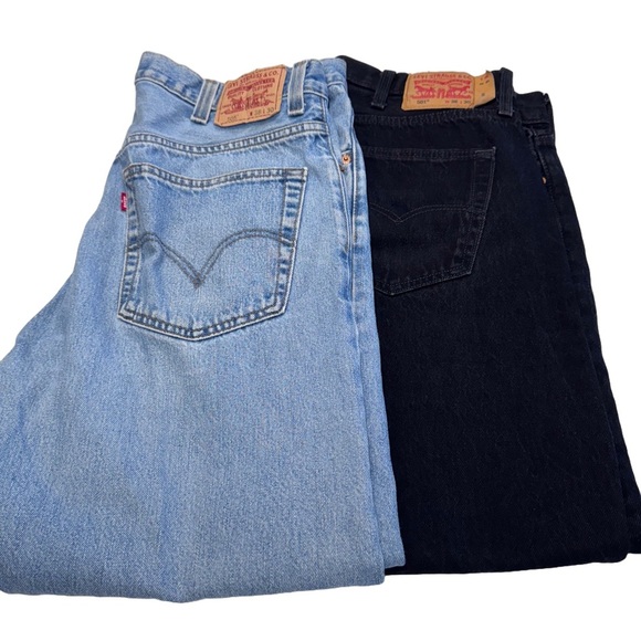 Levi’s Men’s 2pairs 1-Black 501 & 1- Blue 505 Sz 38X30 Lot Of 2 - Picture 1 of 14